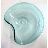 PIATTO CRISTALLO CURVATO VERDE SMERALDO VINTAGE SCULPTURAL BOWL ART GLASS ø33 cm