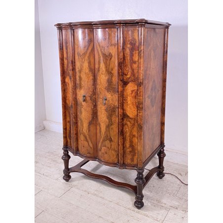 ANTICO MOBILE RADIO GIRADISCHI SUPER VEGA 9 FONOTRIONDA ANNI 30 LEGNO RADICA OLD