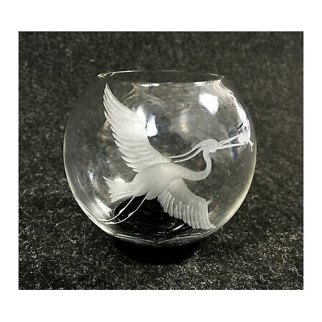 VASO DESIGN ATTR. GUIDO BALSAMO STELLA CIOTOLA VETRO MOLATO MURANO GLASS EPOCA