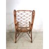 POLTRONA VINTAGE RATTAN CANNA D'INDIA DESIGN MIDCENTURY ATTR. Lio Carminati '50s
