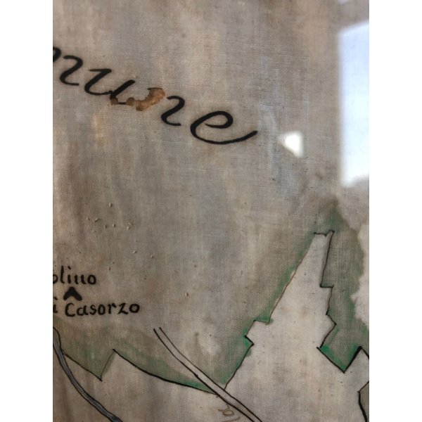 QUADRO ANTICA MAPPA "Corografia del territorio di Montemagno" CONFINI PARROCCHIE