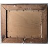 ANTICO QUADRO DIPINTO OLIO PAESAGGIO MONTANO PAESE CAMPI FIORITI FIGURE '900