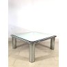 TAVOLO BASSO CROMATO SPECCHIO Sesann MOD. 621 DESIGN G. Frattini Cassina 1970