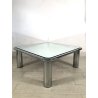 TAVOLO BASSO CROMATO SPECCHIO Sesann MOD. 621 DESIGN G. Frattini Cassina 1970