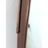 SPECCHIO da PARETE OVALE CORNICE TEAK CINGHIA 103x31 cm VINTAGE MID-CENTURY