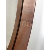 SPECCHIO da PARETE OVALE CORNICE TEAK CINGHIA 103x31 cm VINTAGE MID-CENTURY