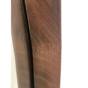 SPECCHIO da PARETE OVALE CORNICE TEAK CINGHIA 103x31 cm VINTAGE MID-CENTURY