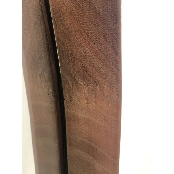 SPECCHIO da PARETE OVALE CORNICE TEAK CINGHIA 103x31 cm VINTAGE MID-CENTURY