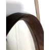 SPECCHIO da PARETE OVALE CORNICE TEAK CINGHIA 103x31 cm VINTAGE MID-CENTURY