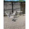 SET GIARDINO TAVOLO ROTONDO + 4 SEDIA  METALLO CHAISE ROUND TABLE CHAIR ANNI '50