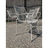 SET GIARDINO TAVOLO ROTONDO + 4 SEDIA  METALLO CHAISE ROUND TABLE CHAIR ANNI '50