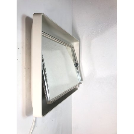 SPECCHIO PARETE MAKE-UP MIRROR DESIGN Allibert RETROILLUMINATO INCLINABILE '70s