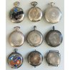LOTTO 9 pz. OROLOGIO TASCA Monachina POLSO Argento EPOCA 900 OLD POCKET WATCH