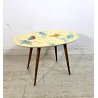 TAVOLO BASSO VINTAGE COFFEE TABLE TAVOLINO LEGNO FARFALLE DESIGN MIDCENTURY '50