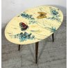 TAVOLO BASSO VINTAGE COFFEE TABLE TAVOLINO LEGNO FARFALLE DESIGN MIDCENTURY '50
