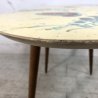 TAVOLO BASSO VINTAGE COFFEE TABLE TAVOLINO LEGNO FARFALLE DESIGN MIDCENTURY '50
