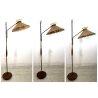 LAMPADA DA TERRA VINTAGE PIANTANA OTTONE PARALUME MIDCENTURY FLOOR LAMP