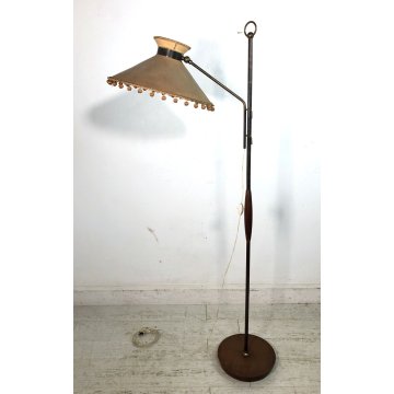 LAMPADA DA TERRA VINTAGE PIANTANA OTTONE PARALUME MIDCENTURY FLOOR LAMP