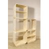 LIBRERIA MODULARE DESIGN CUBO CARLO DE CARLI FIARM ANNI 60 LEGNO ROVERE CURVATO