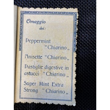 ANTICO CALENDARIETTO PUBBLICITARIO prodotti CHIARINO 1920 imperatori romani