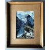 ANTICO PICCOLO QUADRO DIPINTO E. Clerici 1940 PAESAGGIO MONTANO ALPI LAGO