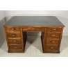 ANTICA SCRIVANIA DA CENTRO SCRITTOIO PRIMI 1900 LEGNO NOCE 9 CASSETTI OLD OFFICE