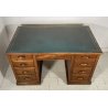ANTICA SCRIVANIA DA CENTRO SCRITTOIO PRIMI 1900 LEGNO NOCE 9 CASSETTI OLD OFFICE