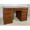 ANTICA SCRIVANIA DA CENTRO SCRITTOIO PRIMI 1900 LEGNO NOCE 9 CASSETTI OLD OFFICE