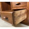 ANTICA SCRIVANIA DA CENTRO SCRITTOIO PRIMI 1900 LEGNO NOCE 9 CASSETTI OLD OFFICE