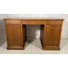 ANTICA SCRIVANIA DA CENTRO SCRITTOIO PRIMI 1900 LEGNO NOCE 9 CASSETTI OLD OFFICE