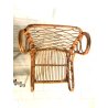 POLTRONA VINTAGE RATTAN CANNA D'INDIA DESIGN MIDCENTURY ATTR. Lio Carminati '50s
