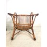 POLTRONA VINTAGE RATTAN CANNA D'INDIA DESIGN MIDCENTURY ATTR. Lio Carminati '50s