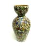 VASO VINTAGE CERAMICA Molaroni Pesaro DECORO MOTIVO FOGLIE FIORI POLICROMO 30 cm