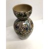 VASO VINTAGE CERAMICA Molaroni Pesaro DECORO MOTIVO FOGLIE FIORI POLICROMO 30 cm