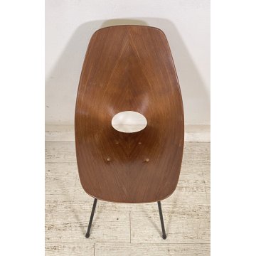 SEDIA DESIGN MEDEA VITTORIO NOBILI FRETELLI TAGLIABUE 1955 TEAK FERRO VINTAGE