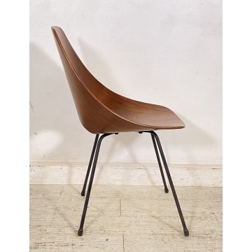 SEDIA DESIGN MEDEA VITTORIO NOBILI FRETELLI TAGLIABUE 1955 TEAK FERRO VINTAGE