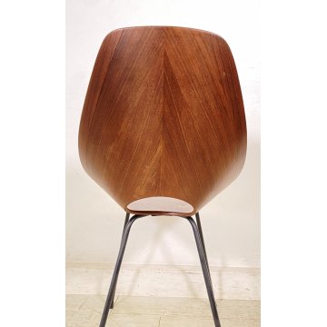 SEDIA DESIGN MEDEA VITTORIO NOBILI FRETELLI TAGLIABUE 1955 TEAK FERRO VINTAGE