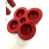 SET CONDIMENTO CERAMICA Il Picchio Italy DESIGN Enzo Bioli SMALTO ROSSO ANNI '60