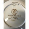 PIATTO GIOIELLO OREFICERIA Morbelli PORCELLANA Venere Bizantina SMALTO ORO 24 kt