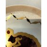 PIATTO GIOIELLO OREFICERIA Morbelli PORCELLANA Venere Bizantina SMALTO ORO 24 kt