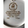 PIATTO GIOIELLO OREFICERIA Morbelli PORCELLANA Talismano di Carlomagno ORO 24kt