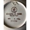 PIATTO GIOIELLO OREFICERIA Morbelli PORCELLANA SMALTO Gioiello di Aker  ORO 24kt