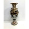 ANTICO VASO BIANSATO Gualdo Tadino CERAMICA MAIOLICA LUSTRO ORO BLU 39 cm/h