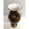 ANTICO VASO BIANSATO Gualdo Tadino CERAMICA MAIOLICA LUSTRO ORO BLU 39 cm/h