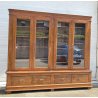 ANTICA LIBRERIA VETRINA LEGNO NOCE 4 CASSETTI 4 ANTE CREDENZA PRIMI 1900 ARMADIO