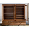 ANTICA LIBRERIA VETRINA LEGNO NOCE 4 CASSETTI 4 ANTE CREDENZA PRIMI 1900 ARMADIO
