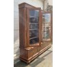 ANTICA LIBRERIA VETRINA LEGNO NOCE 4 CASSETTI 4 ANTE CREDENZA PRIMI 1900 ARMADIO