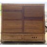ANTICA LIBRERIA VETRINA LEGNO NOCE 4 CASSETTI 4 ANTE CREDENZA PRIMI 1900 ARMADIO