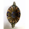 ANTICO VASO VASCA CENTROTAVOLA OVALE MAIOLICA LUSTRO Gualdo Tadino META' XX sec.