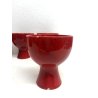 LOTTO 13 pz TAZZA COPPA PIATTINO CERAMICA DESIGN Il Picchio Italy SMALTO ROSSO